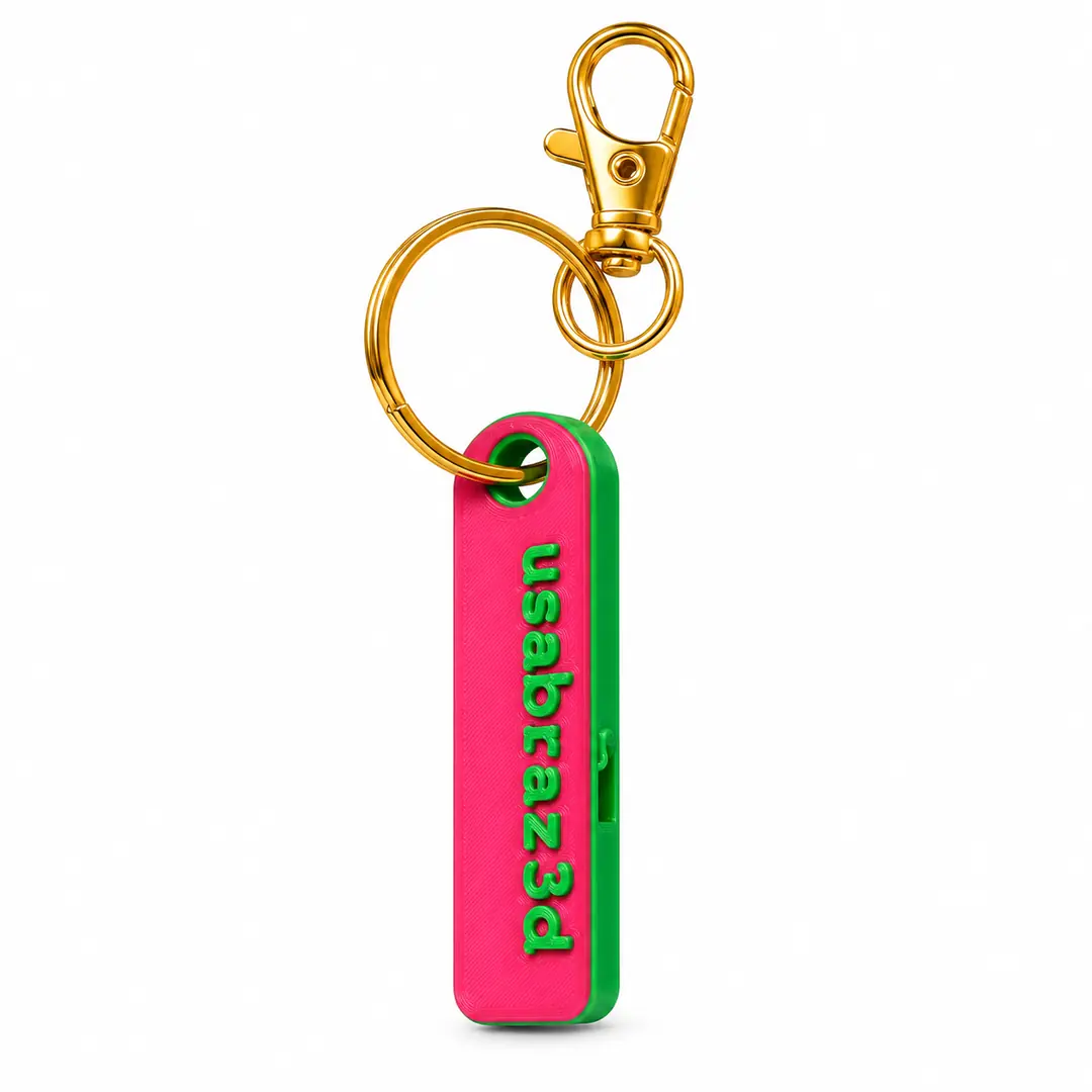 Personalized 3D Printed Whistle Keychain – Custom Name Tag - Image 3