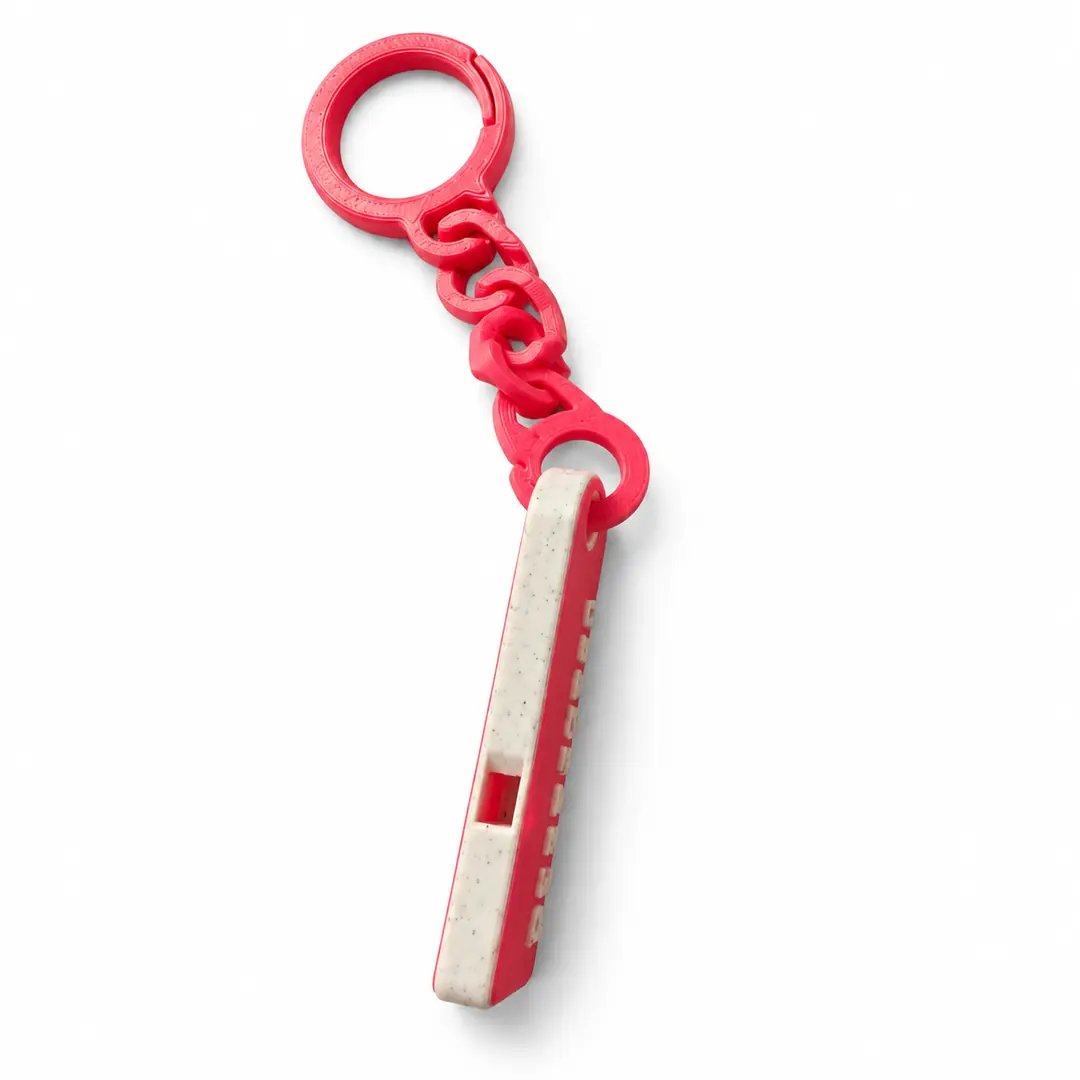 Personalized 3D Printed Whistle Keychain – Custom Name Tag - Image 2