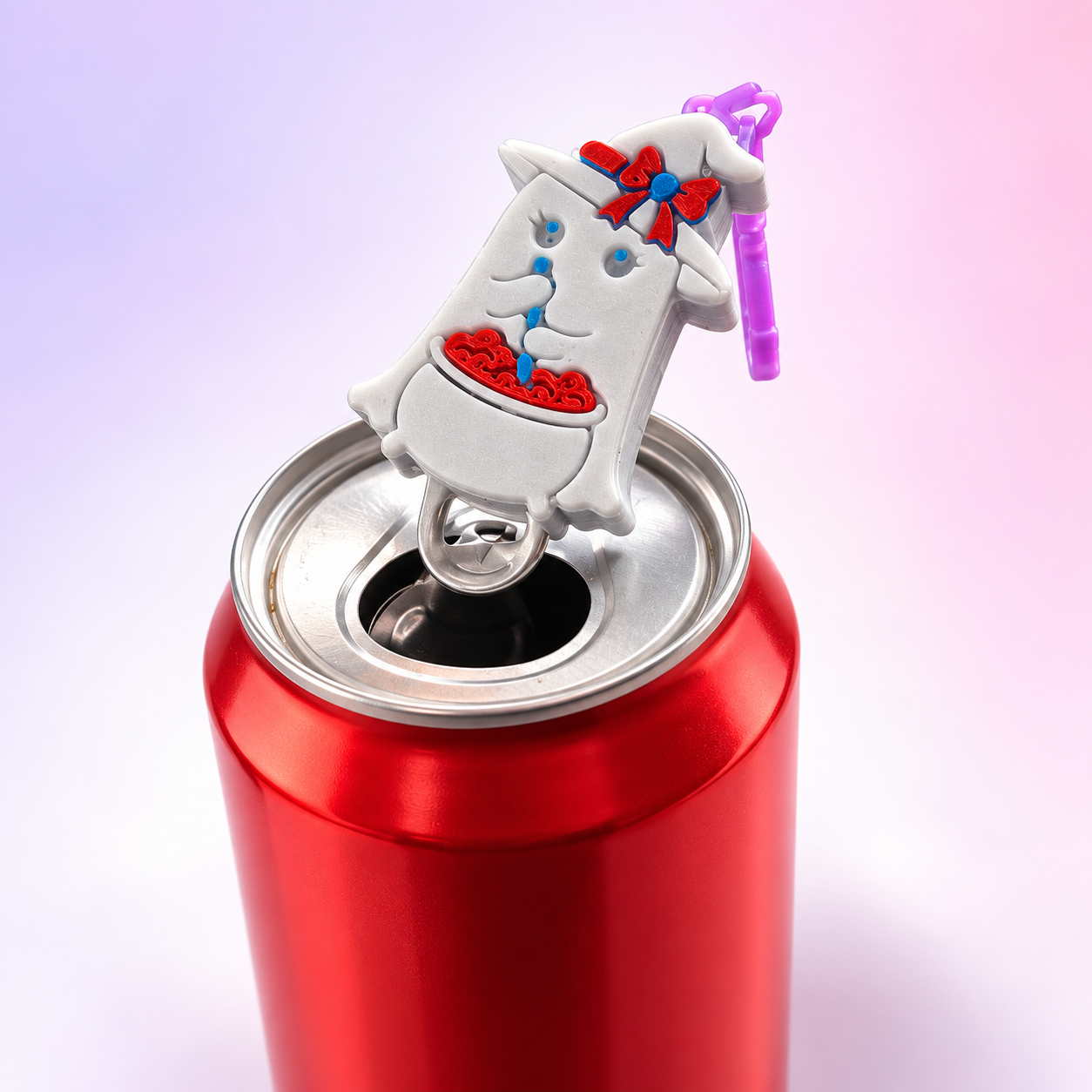 Witchy Ghost Cauldron Keychain – 3D Printed Can Tab Opener - Image 6