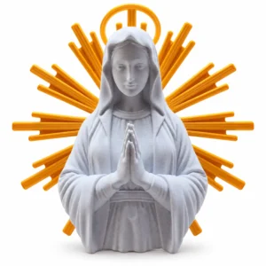 Virgin Mary 3D Printed Keychain –