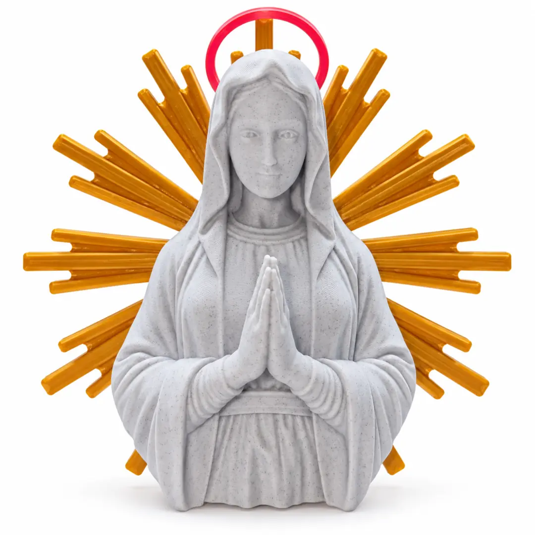 Virgin Mary 3D Printed Keychain – Catholic Religious Gift - Image 2